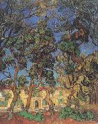 Vincent Van Gogh Trees in the Garden of Saint-Paul Hospital (nn04) oil painting reproduction
